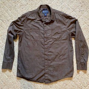 American Rag Brown Utility Shirt, Size Large